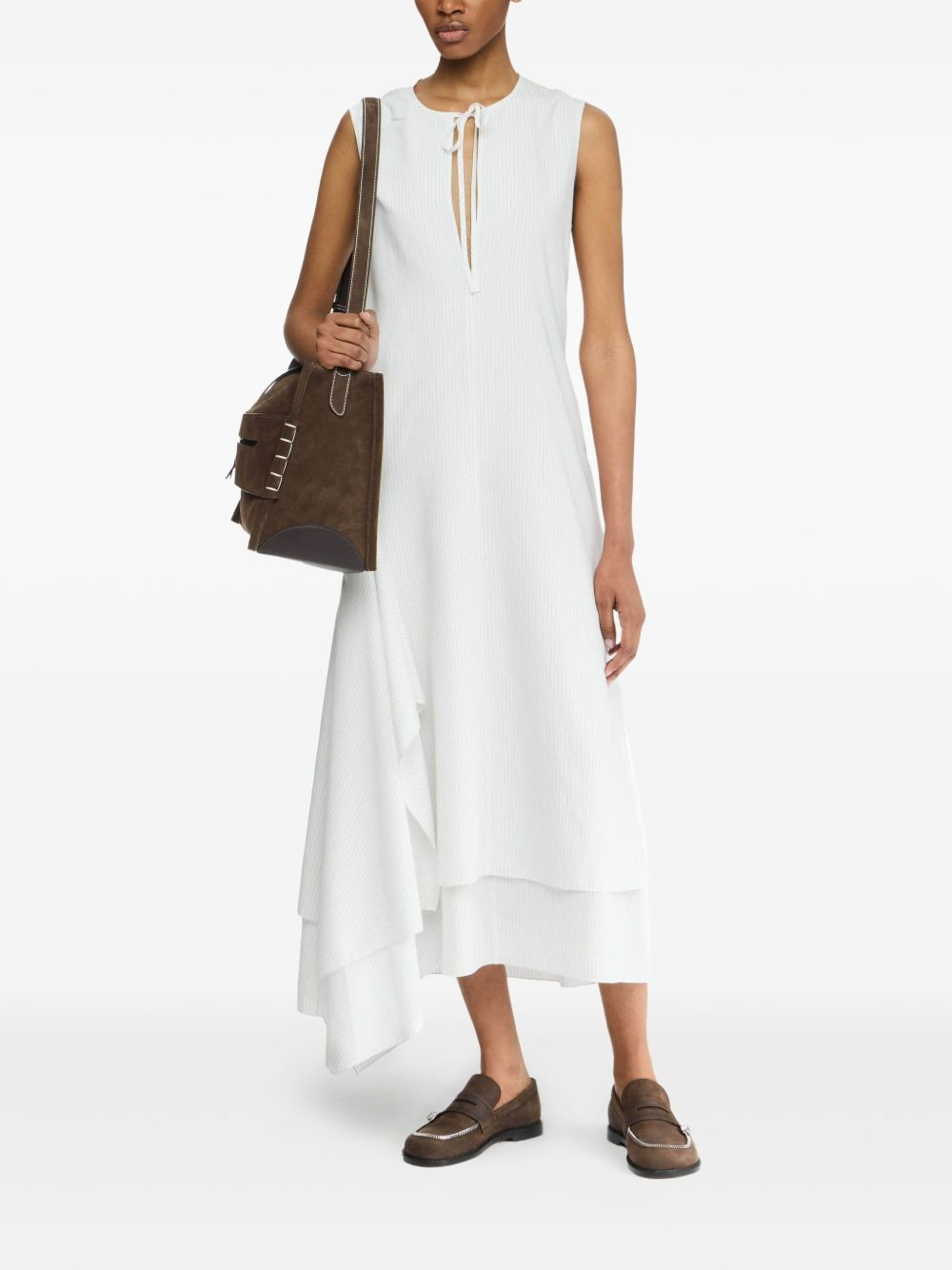 tie-neck ruffled dress - 2
