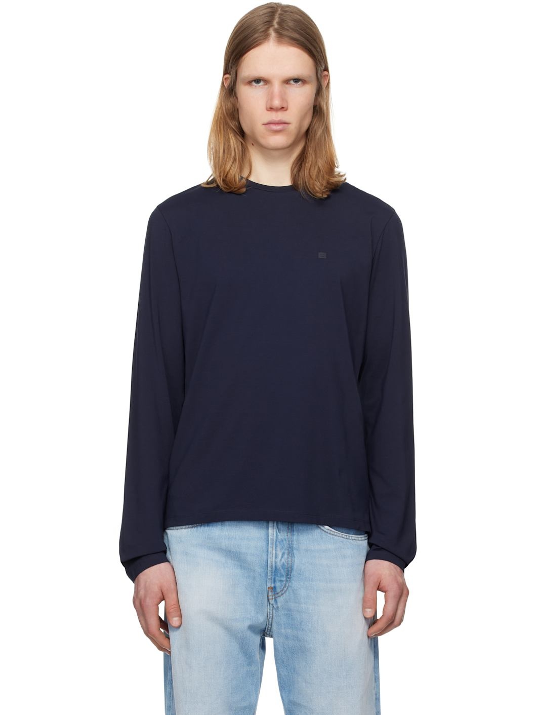 Navy Regular Fit Long Sleeve T-shirt - 1