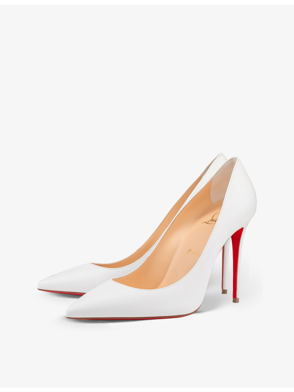 Kate 100 pointed-toe leather heeled courts - 3