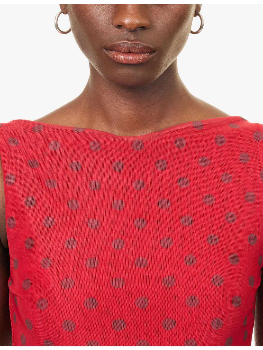 Layer Polka-Dot Stretch-Woven Vest - 5