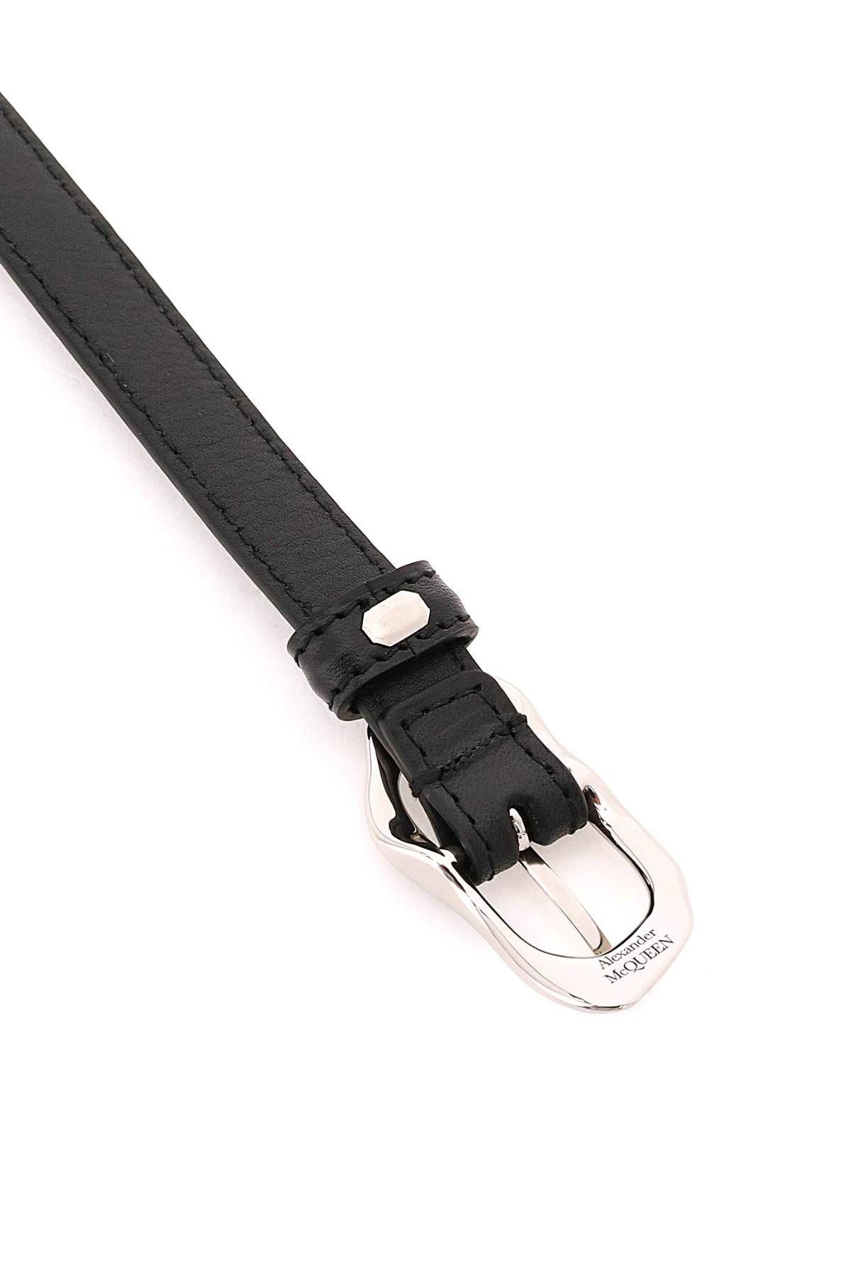 SCULTPURAL BUCKLE THIN BELT - 4