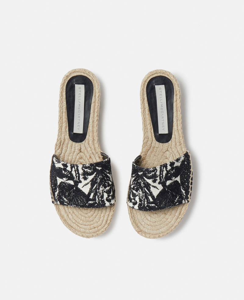 Gaia Moth Embroidery Espadrille Slides 4