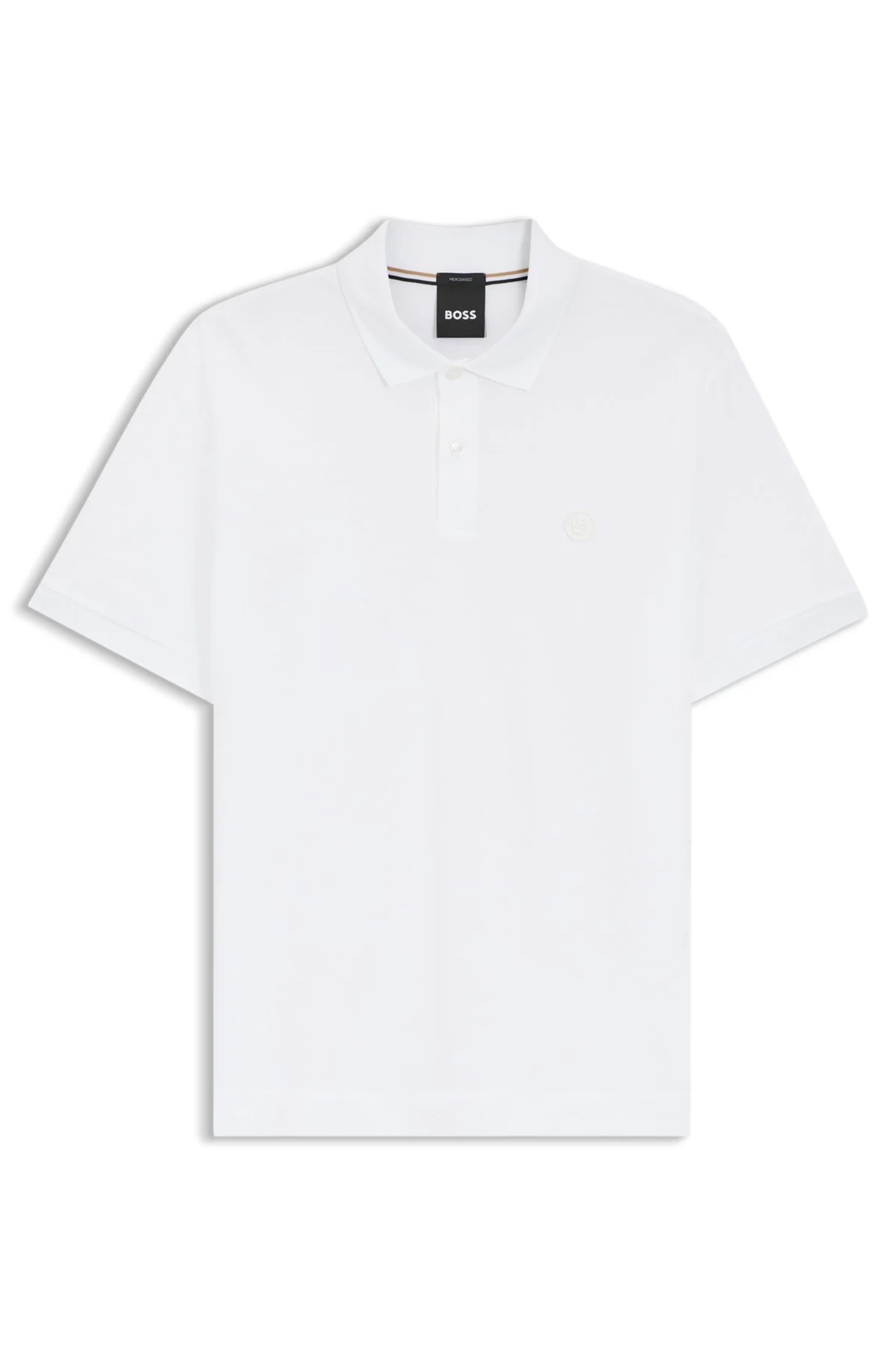 COTTON-PIQUÉ POLO SHIRT WITH DOUBLE B MONOGRAM - 1