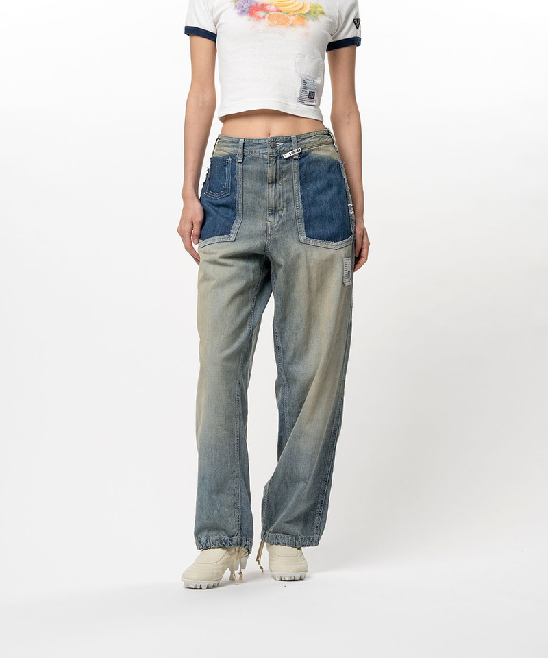 Cut-Out Pocket Denim Pants 18