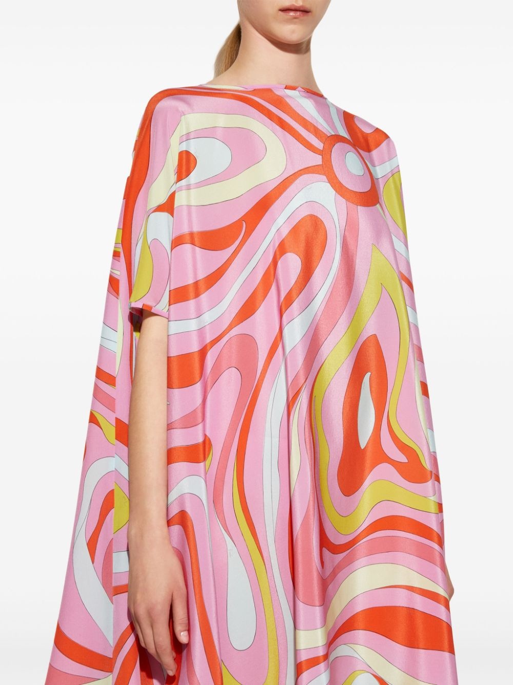 Marmo-print silk dress - 5