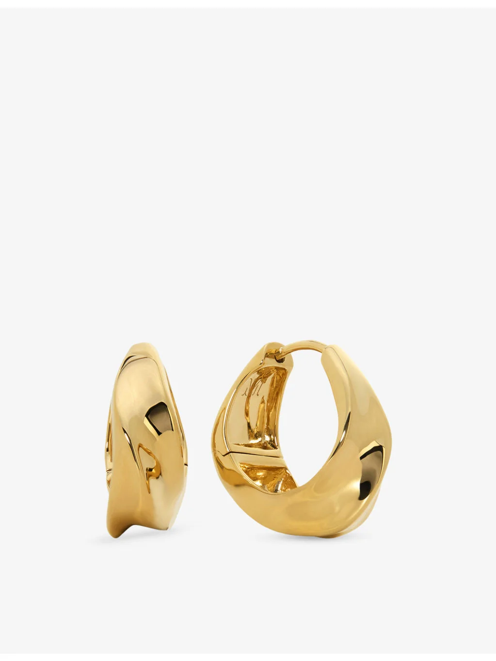 Nomade Small 18ct Yellow Gold Vermeil Hoop Earrings - 1