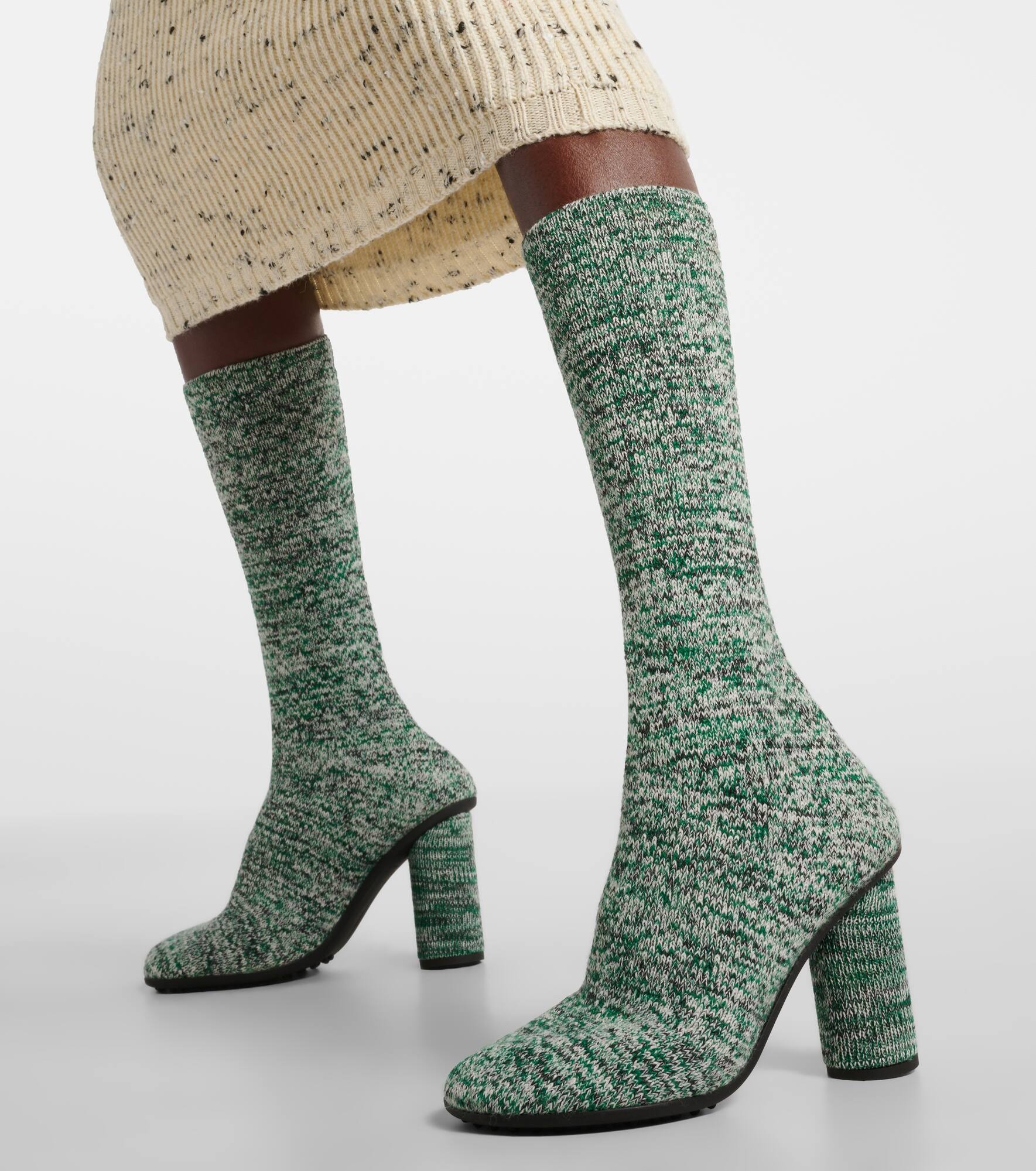 Atomic knitted knee-high sock boots - 4