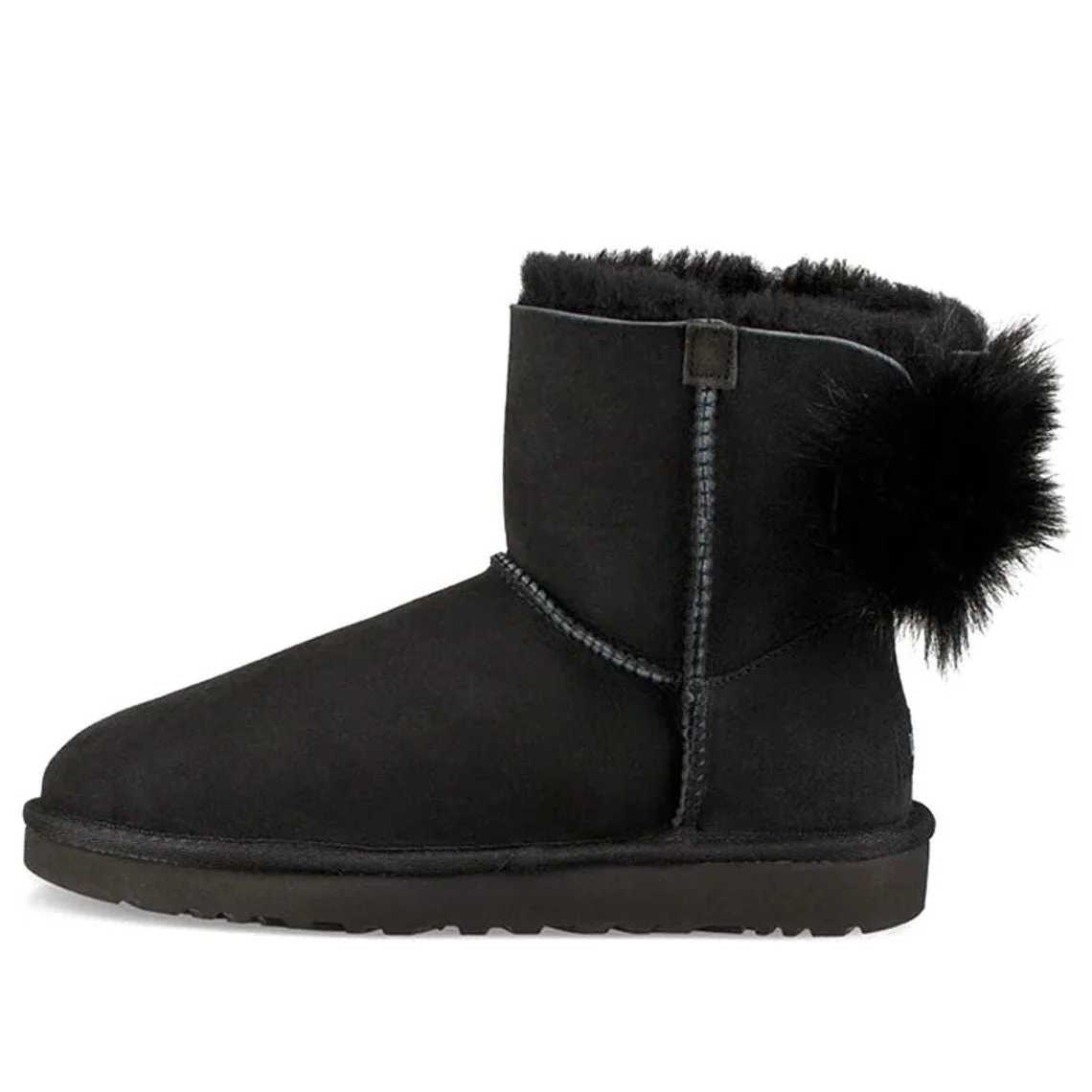(WMNS) UGG Fluff Bow Mini Fleece Lined Black 1094967-BLK - 1