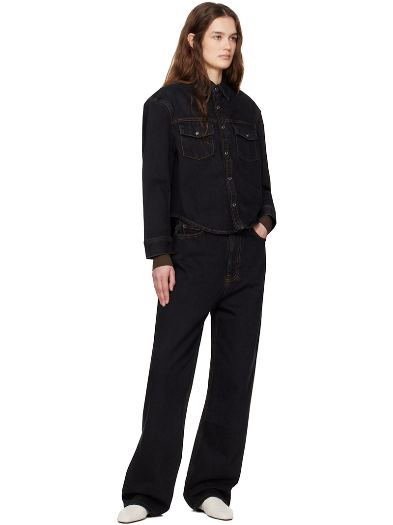 WARDROBE.NYC Black Denim Shirt Jacket outlook