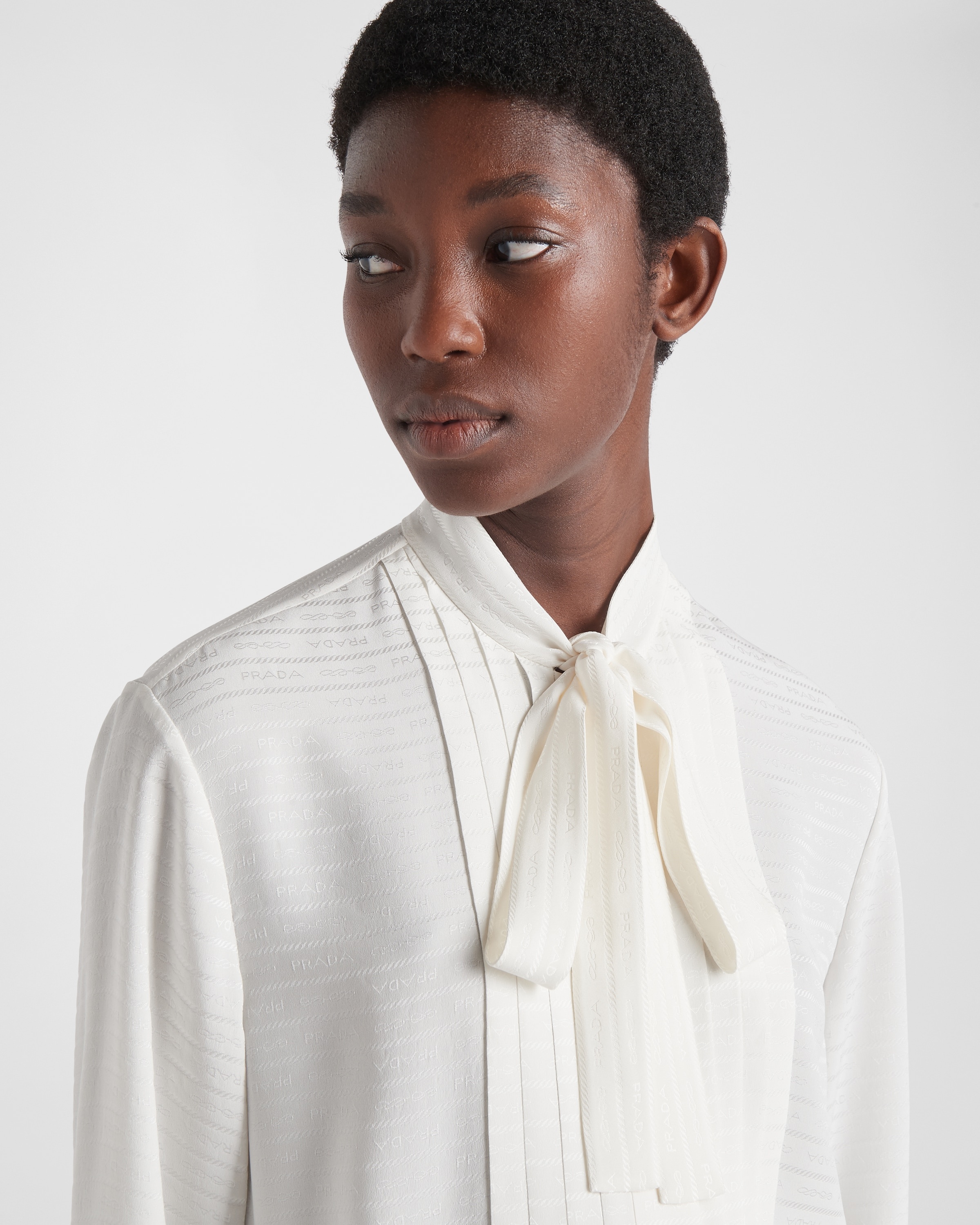 Crêpe de chine jacquard shirt - 3