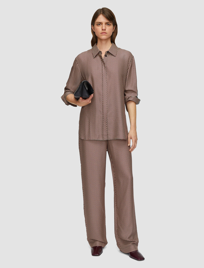JOSEPH Sahel Printed Silk Blend Trousers outlook