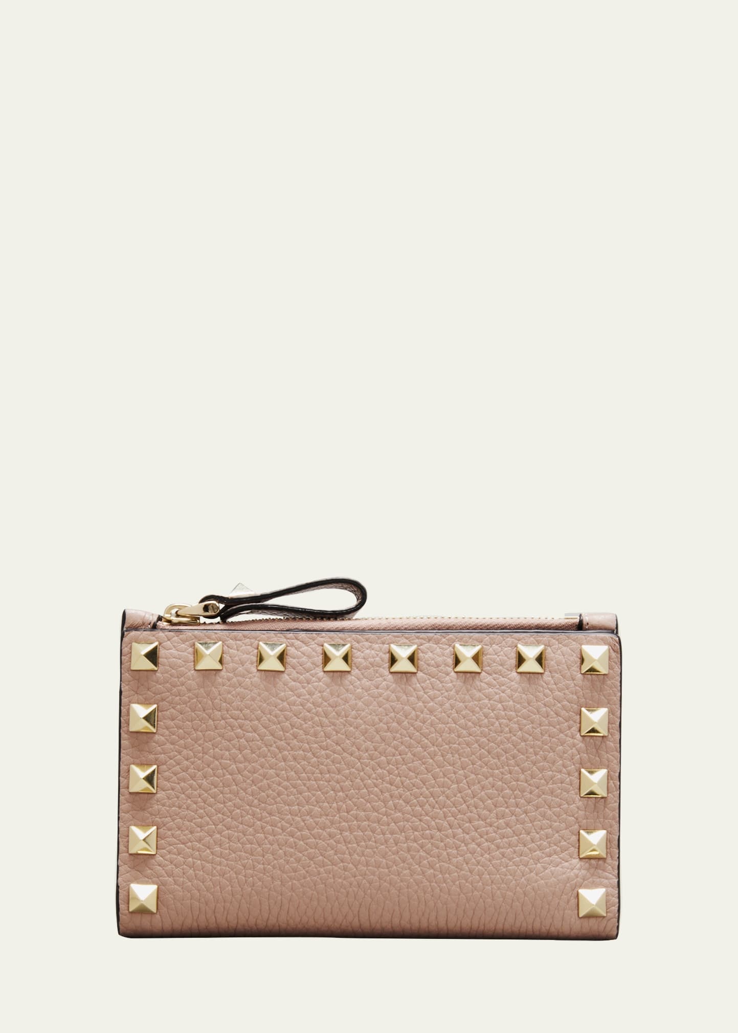 Rockstud Leather Zip Coin Purse/Card Holder - 1