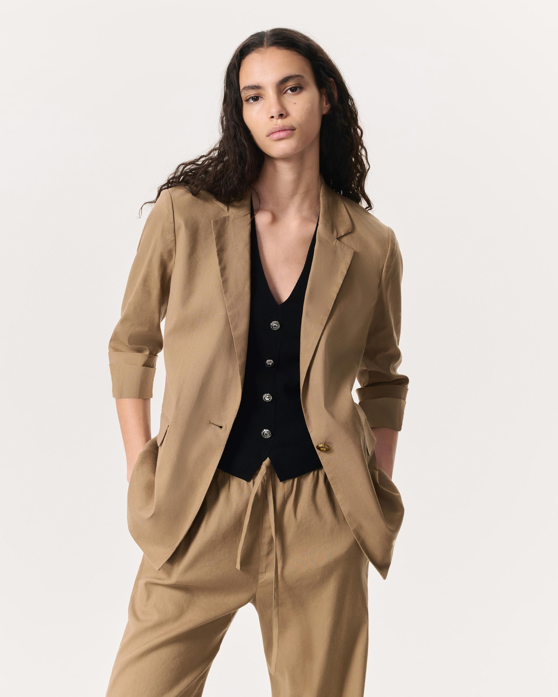 Jennie Linen-Blend Blazer - 2