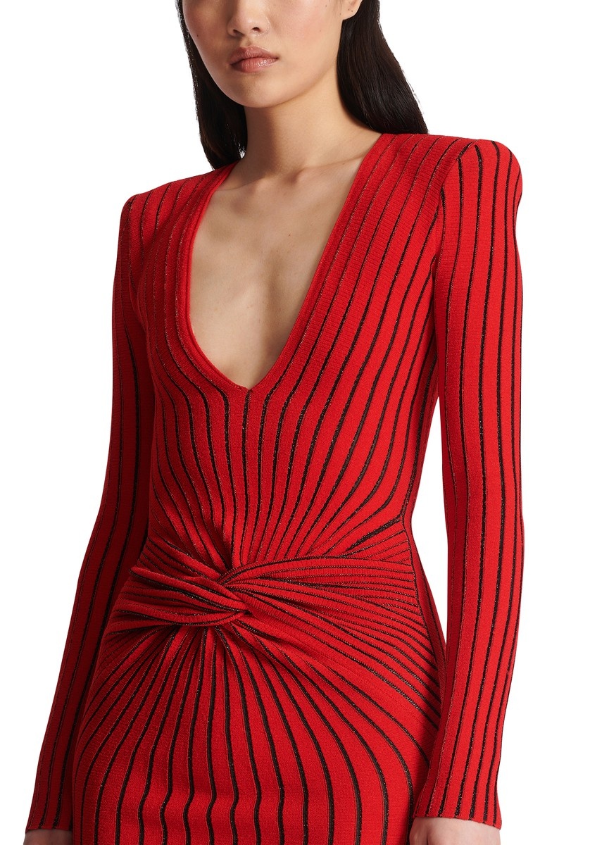 Draped knit dress - 8