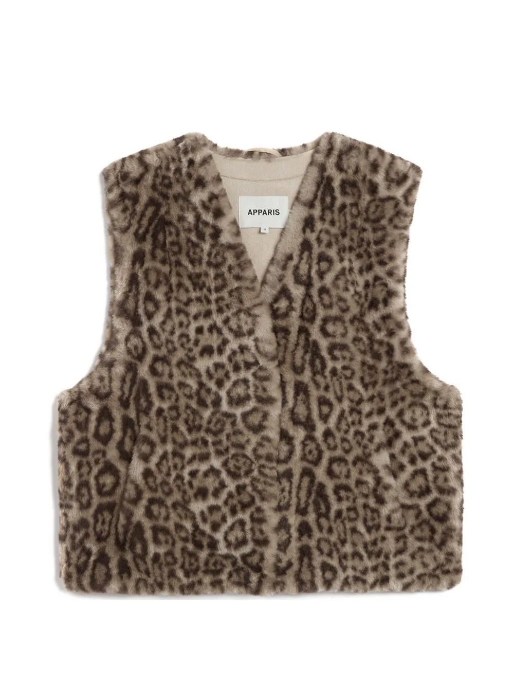 Lyle leopard-print faux-fur gilet - 1