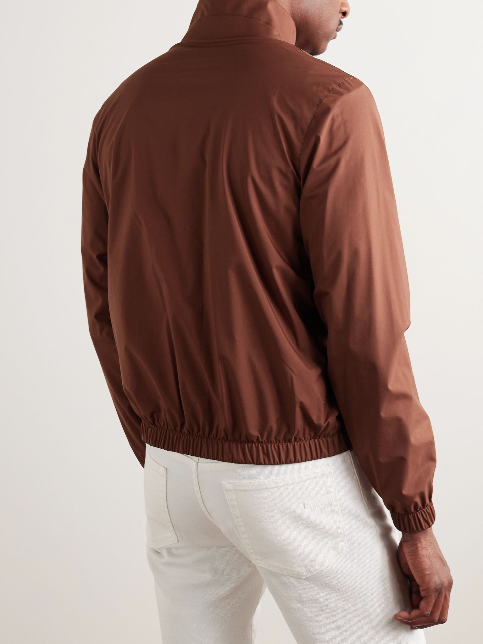 Reversible Windmate® Storm System® Nylon and Cashmere Blouson Jacket Chocolate - 3