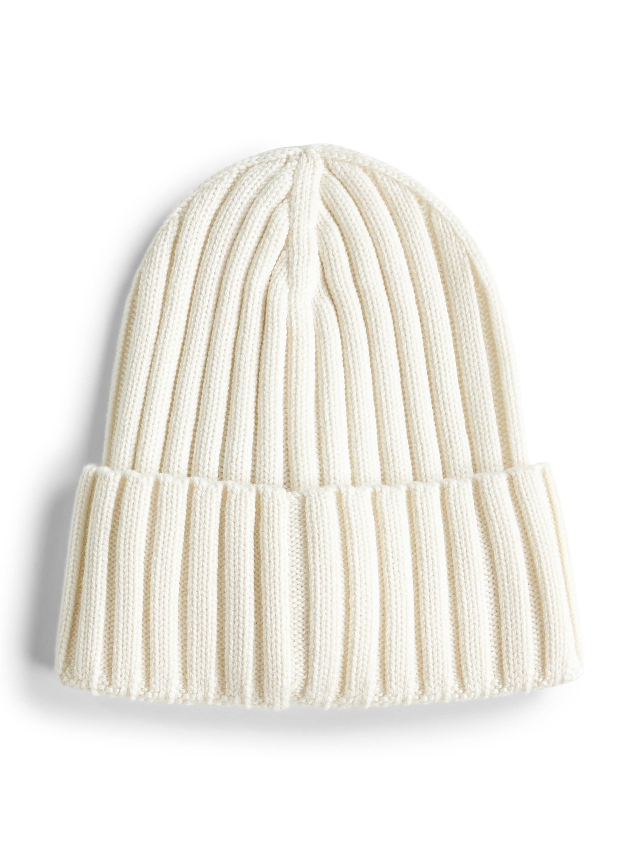 White ribbed wool hat - 2