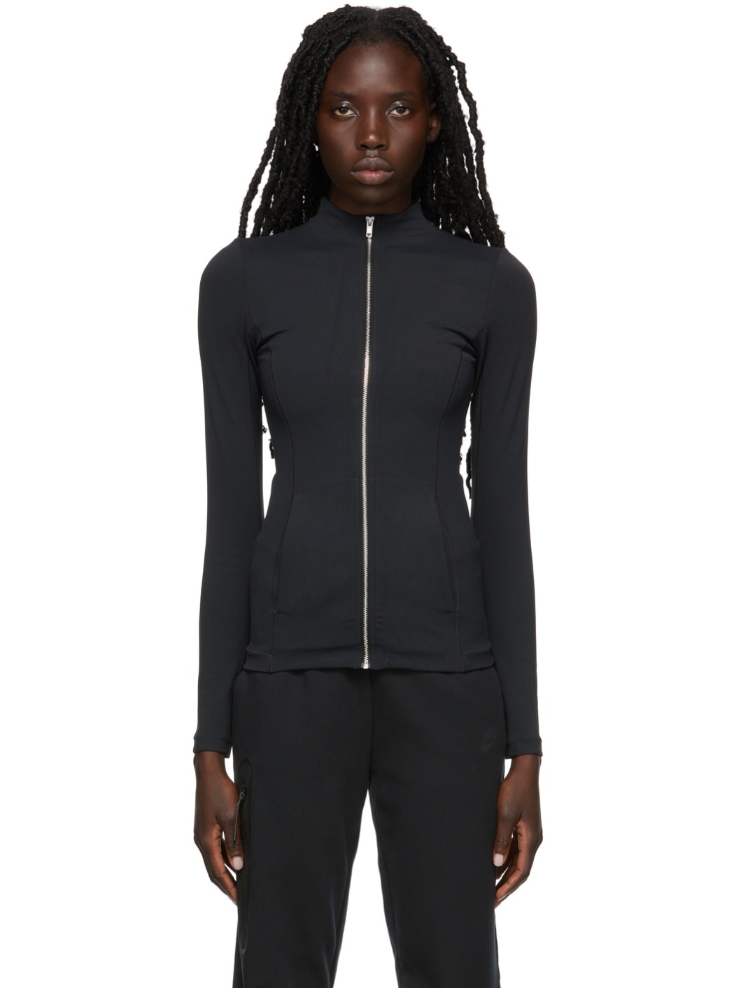 Black Yoga Zip-Up - 1