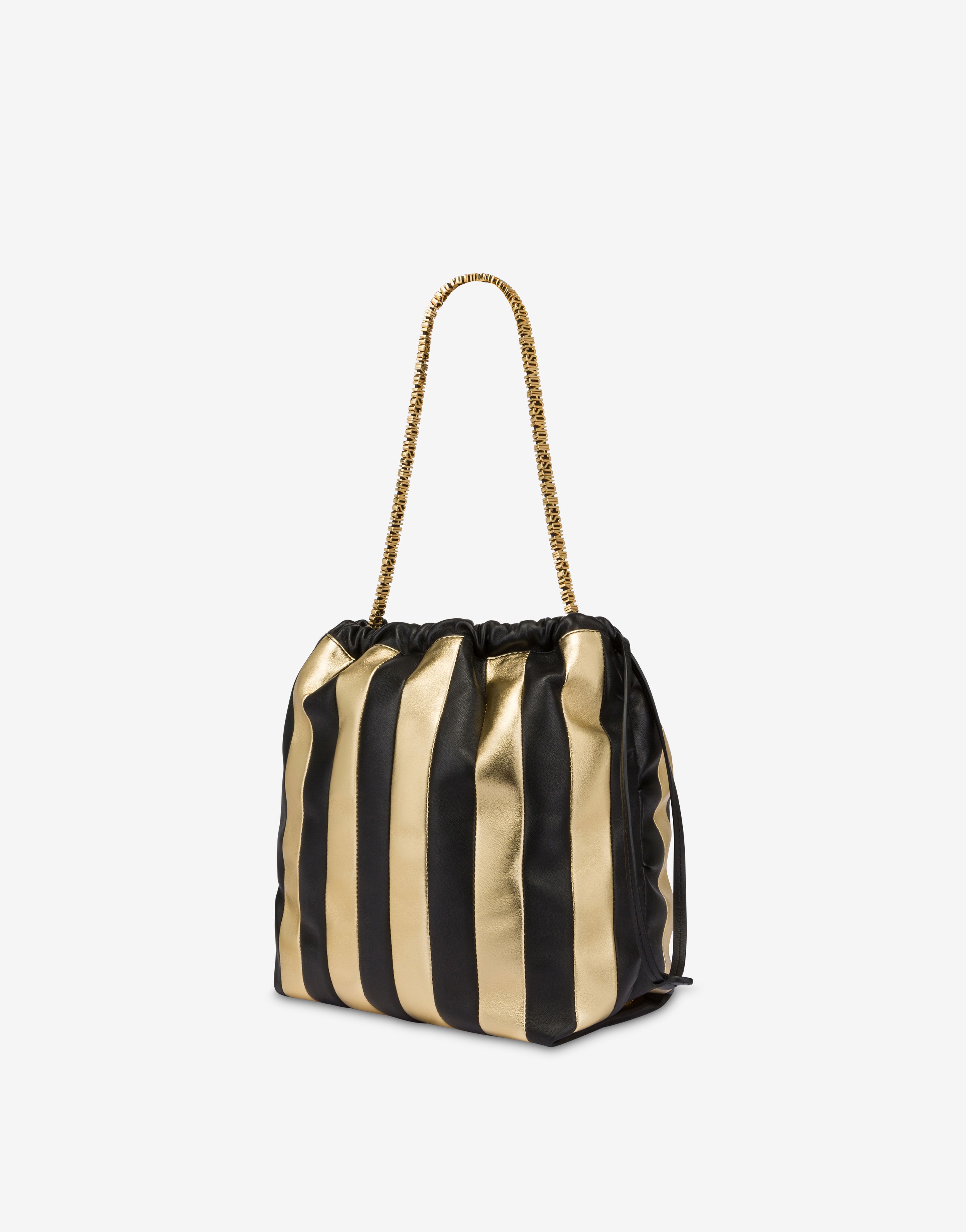 PATCHWORK STRIPES BUCKET BAG - 2