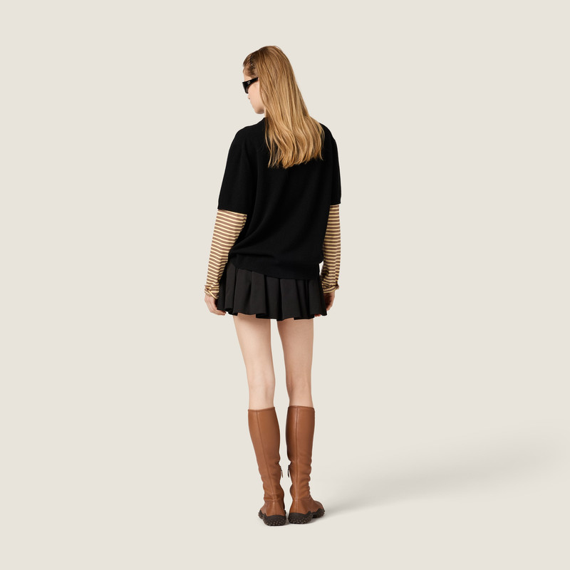 Cashmere and jersey sweater 3