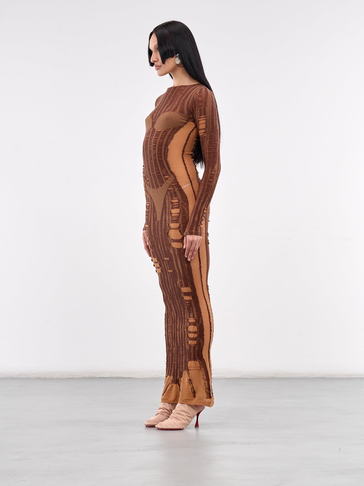 Distressed Tromp L'oeil Maxi Dress - 2