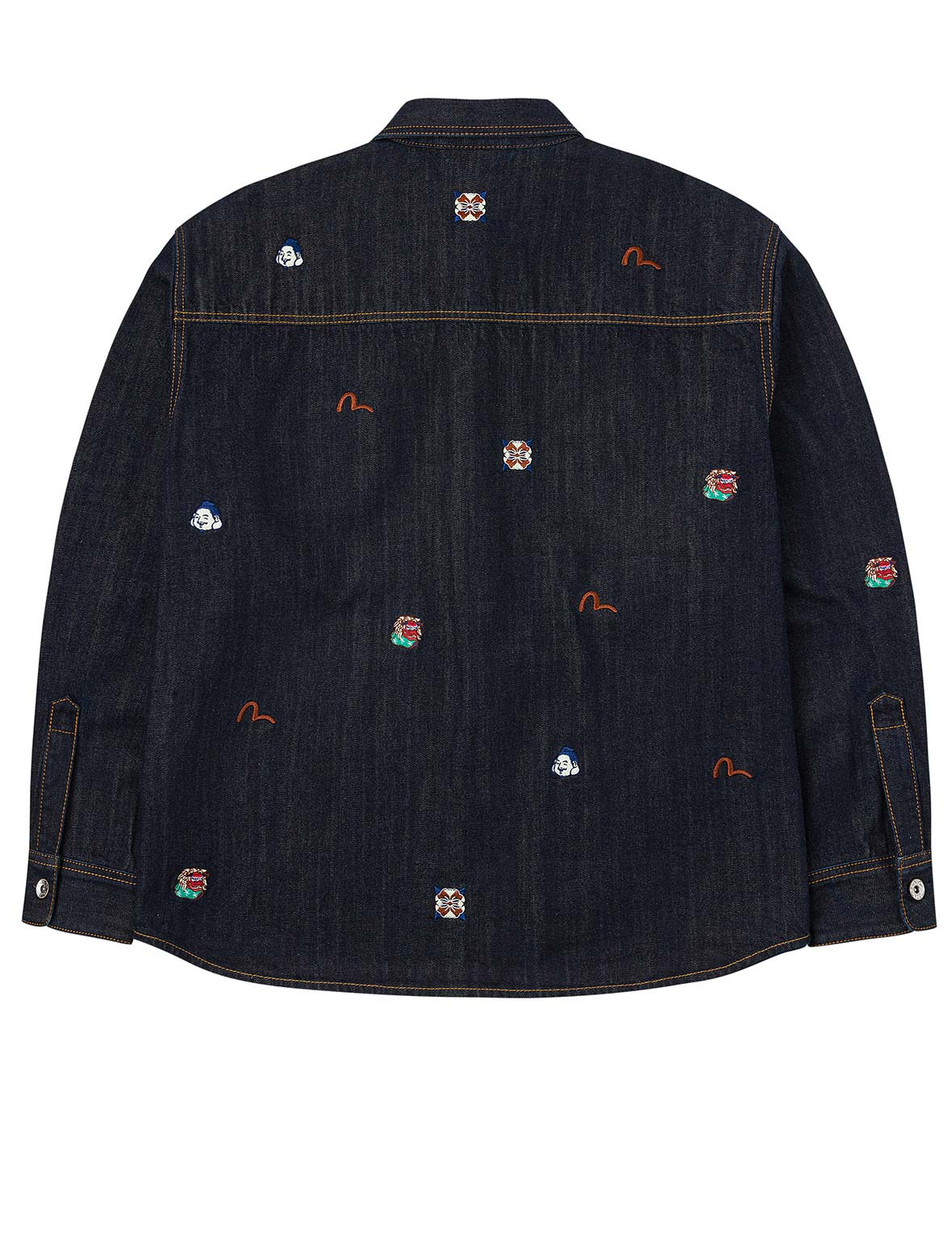 Allover Embroidery Regular Fit Denim Shirt Jacket - 2