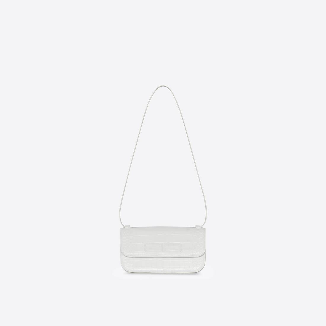 Women's Gossip Small Bag Crocodile Embossed in White - 1