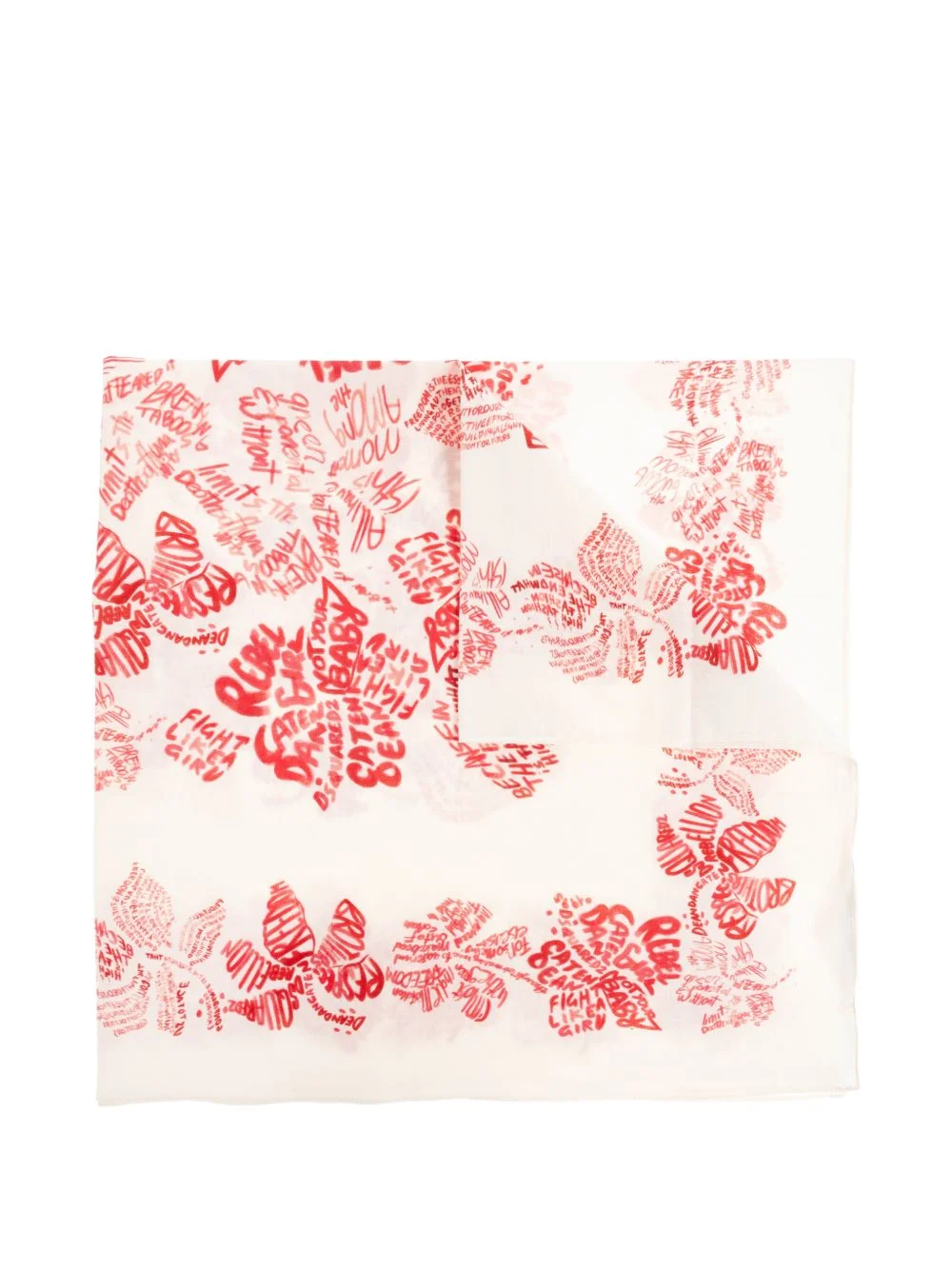 lettering-print scarf - 1