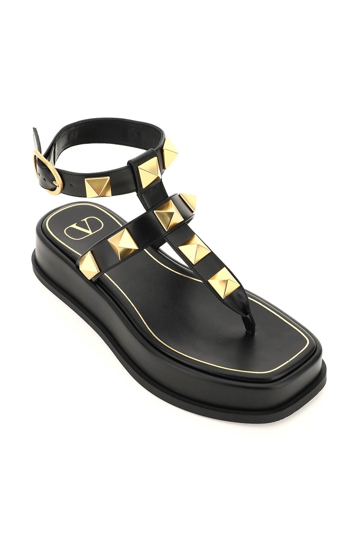 ROMAN STUD FLATFORM SANDALS - 4