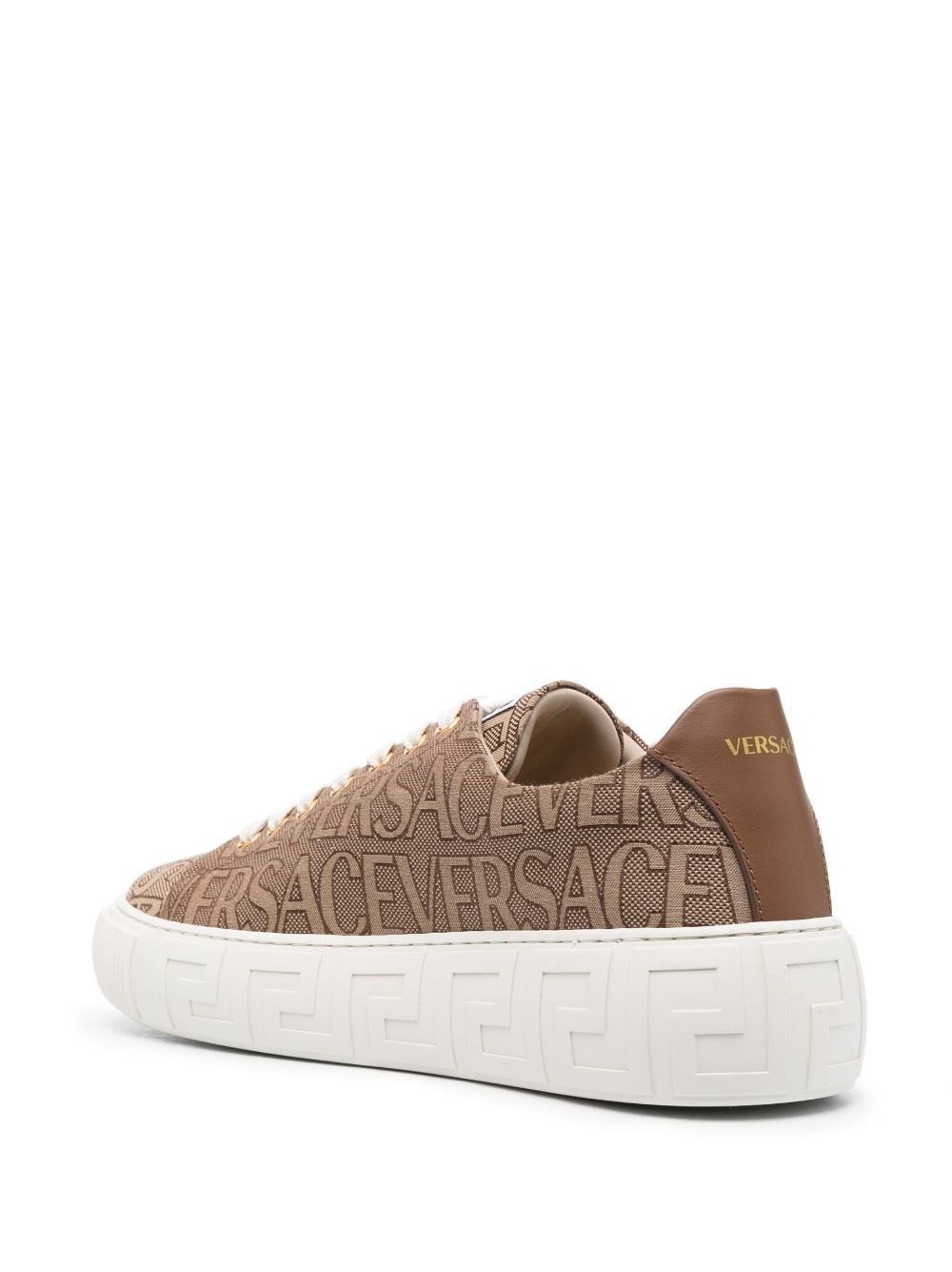 Greca logo-jacquard sneakers - 3