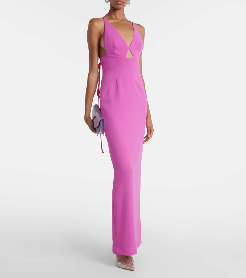 SOLACE LONDON Milly cutout crêpe maxi dress outlook