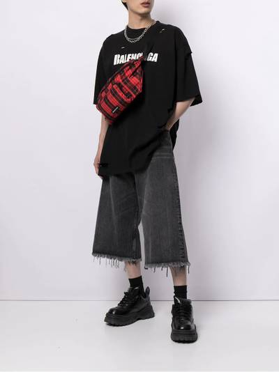 BALENCIAGA ripped oversize logo T-shirt outlook