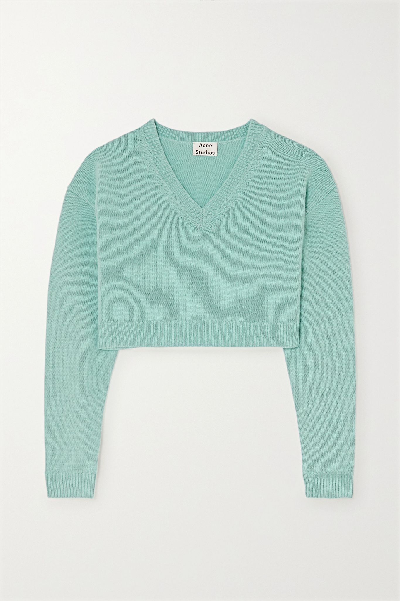 Cropped wool sweater - 1