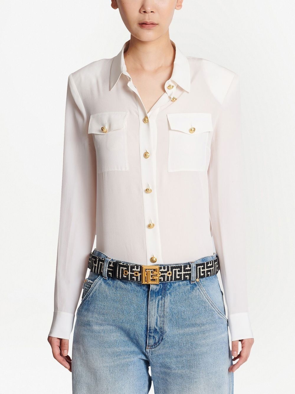 monogram-pattern belt - 2