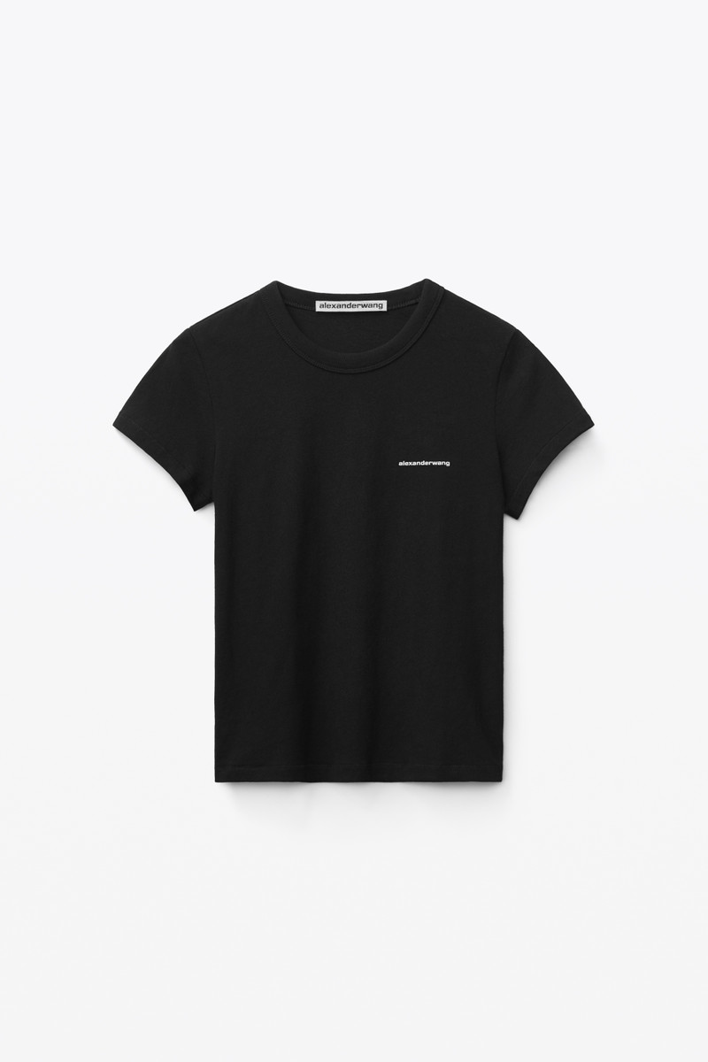 Logo-Print Shrunken Jersey Tee 1