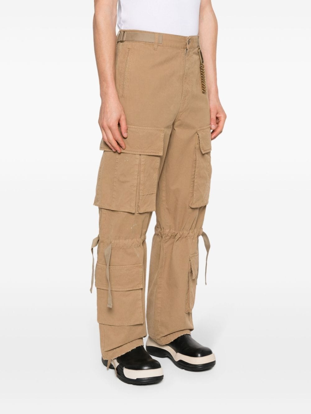 distressed straight-leg trousers - 3