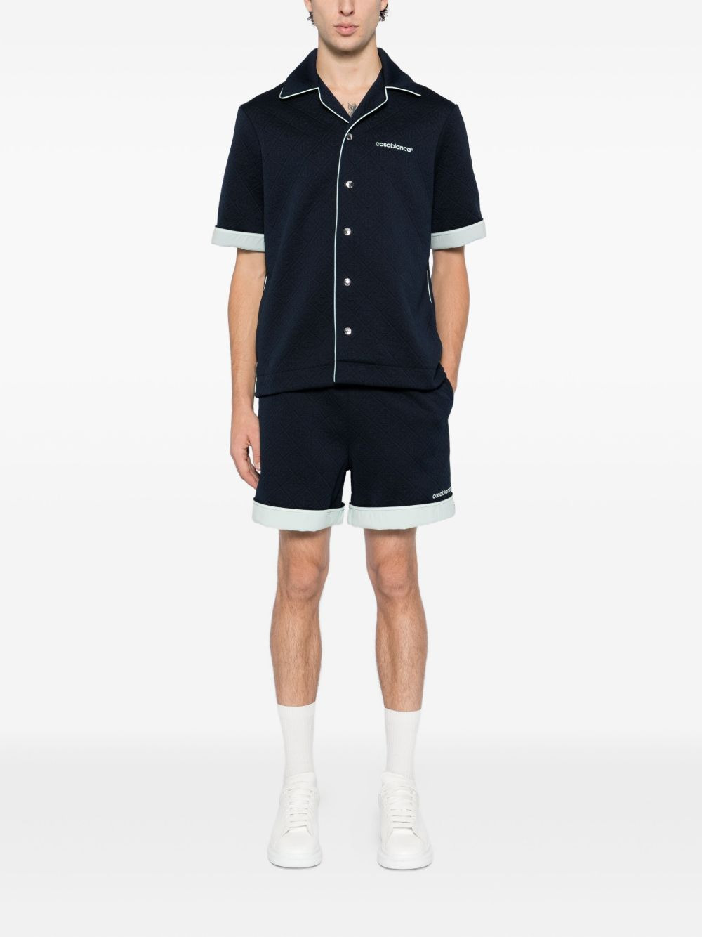 logo-embroidered shorts - 2