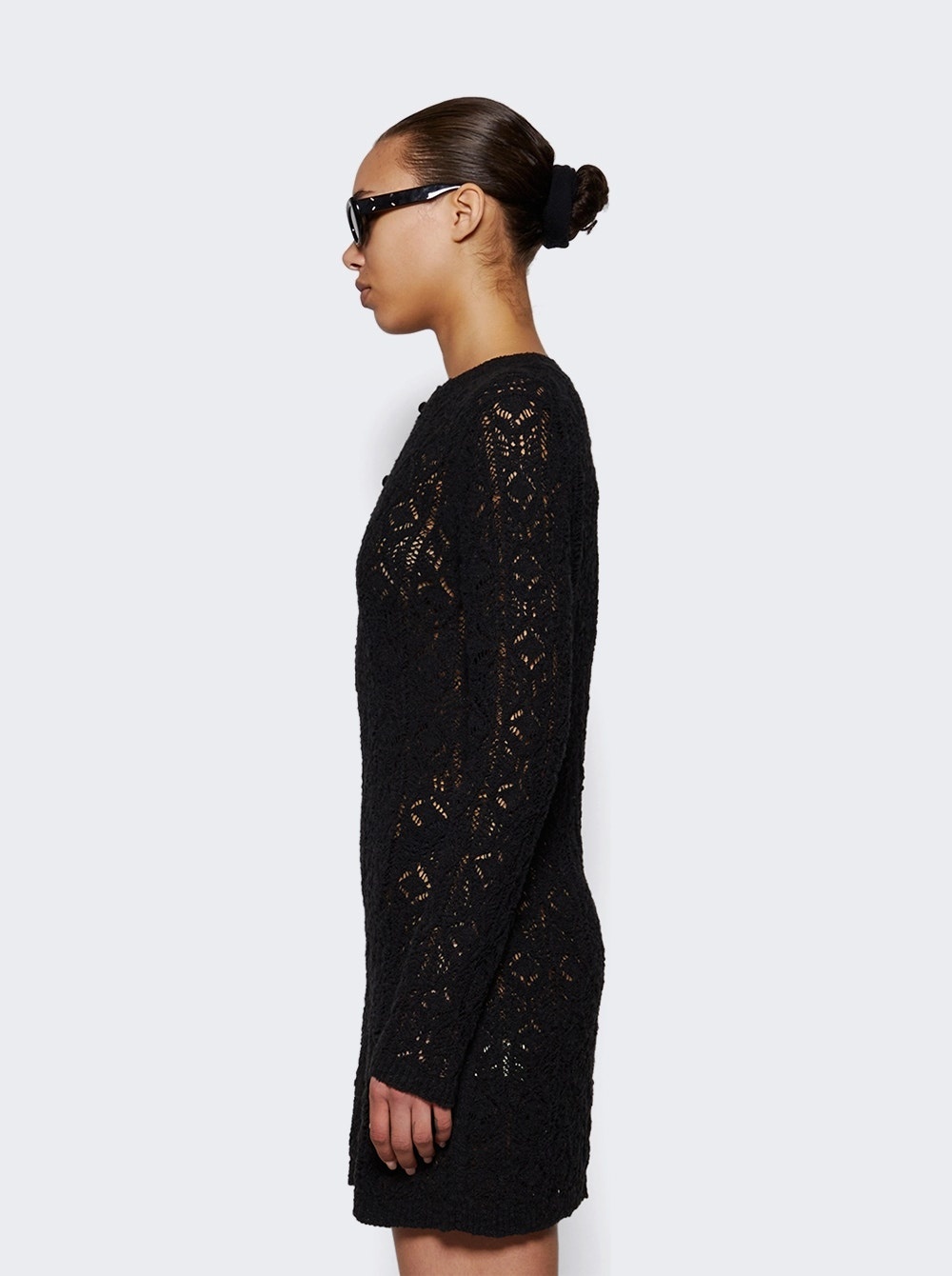 Evan Lace Stitch Dress Black - 4