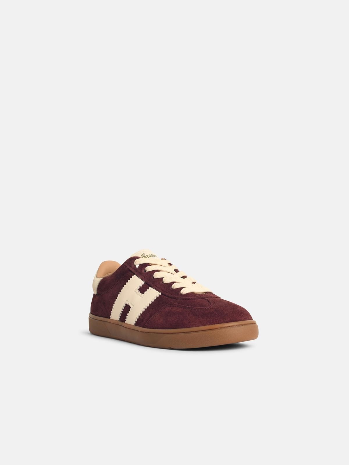 'COOL' BURGUNDY SUEDE SNEAKERS - 2