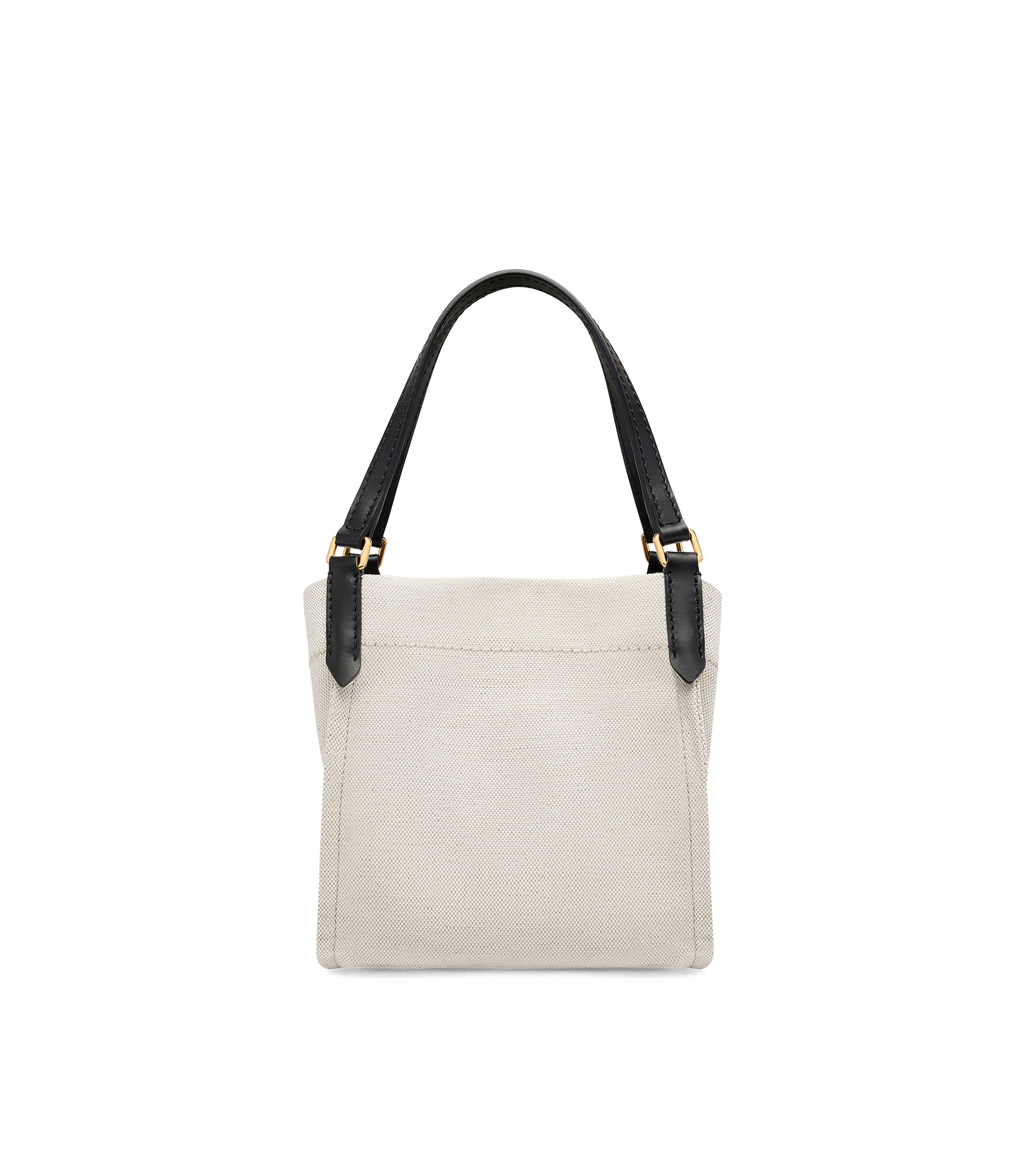 COTTON CANVAS AND SMOOTH LEATHER AMALFI SMALL TOTE - 7