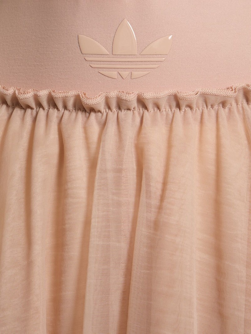 Logo waistband tulle maxi skirt - 5