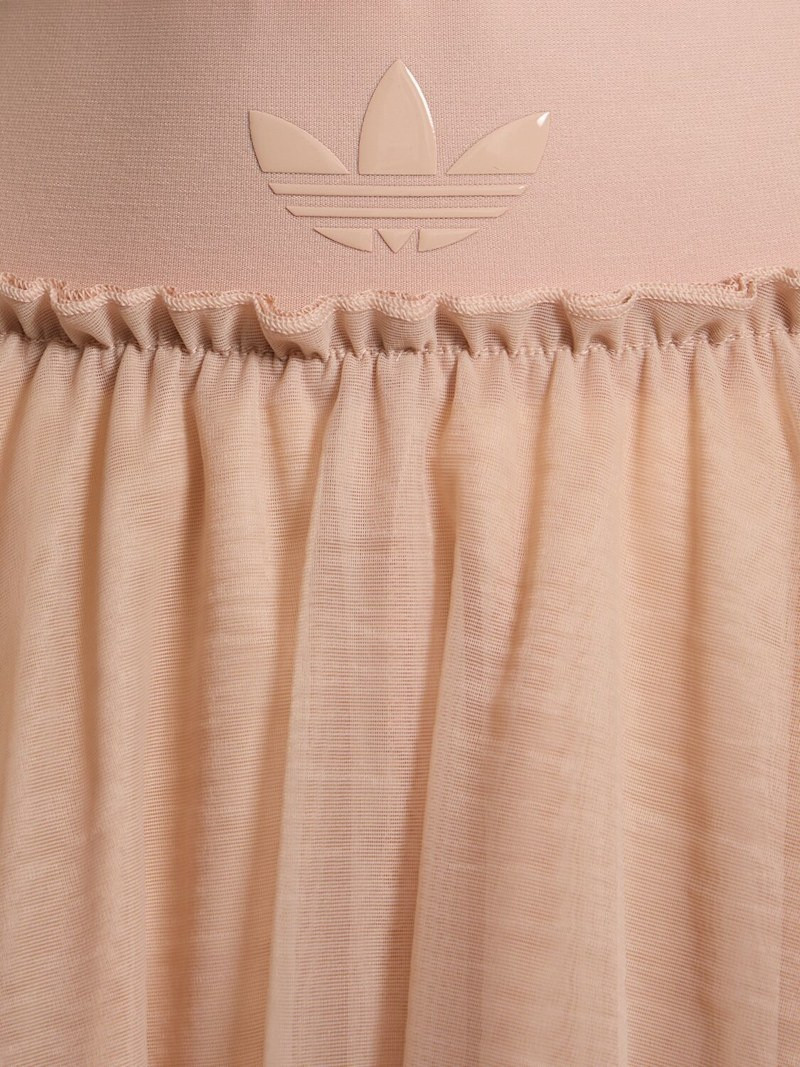 Logo waistband tulle maxi skirt 5