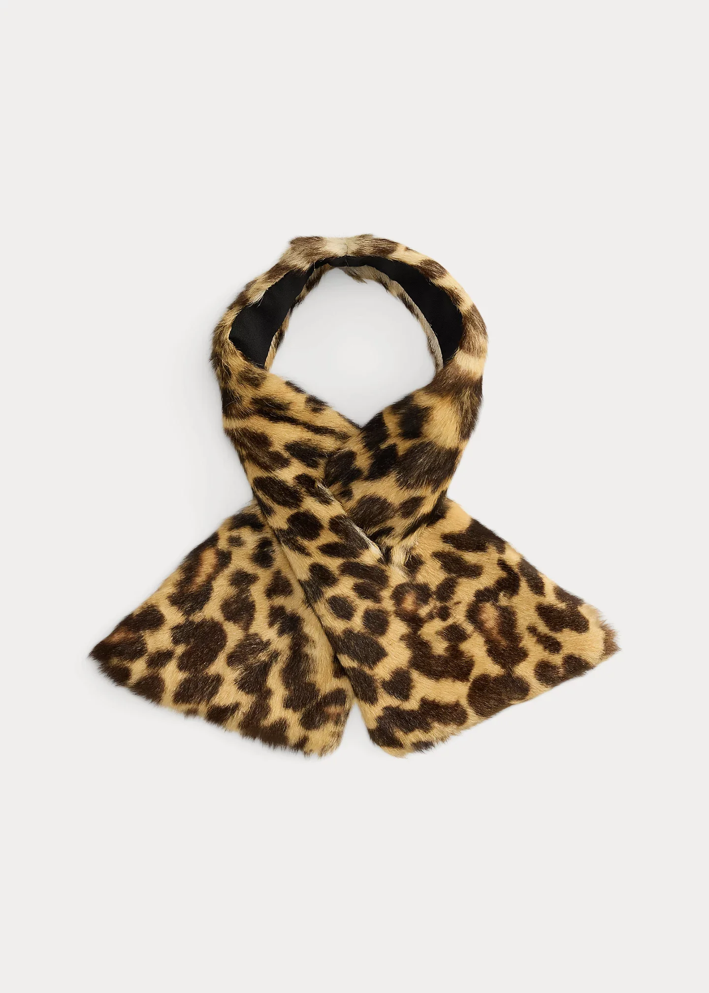 Leopard-Print Haircalf Scarf - 1