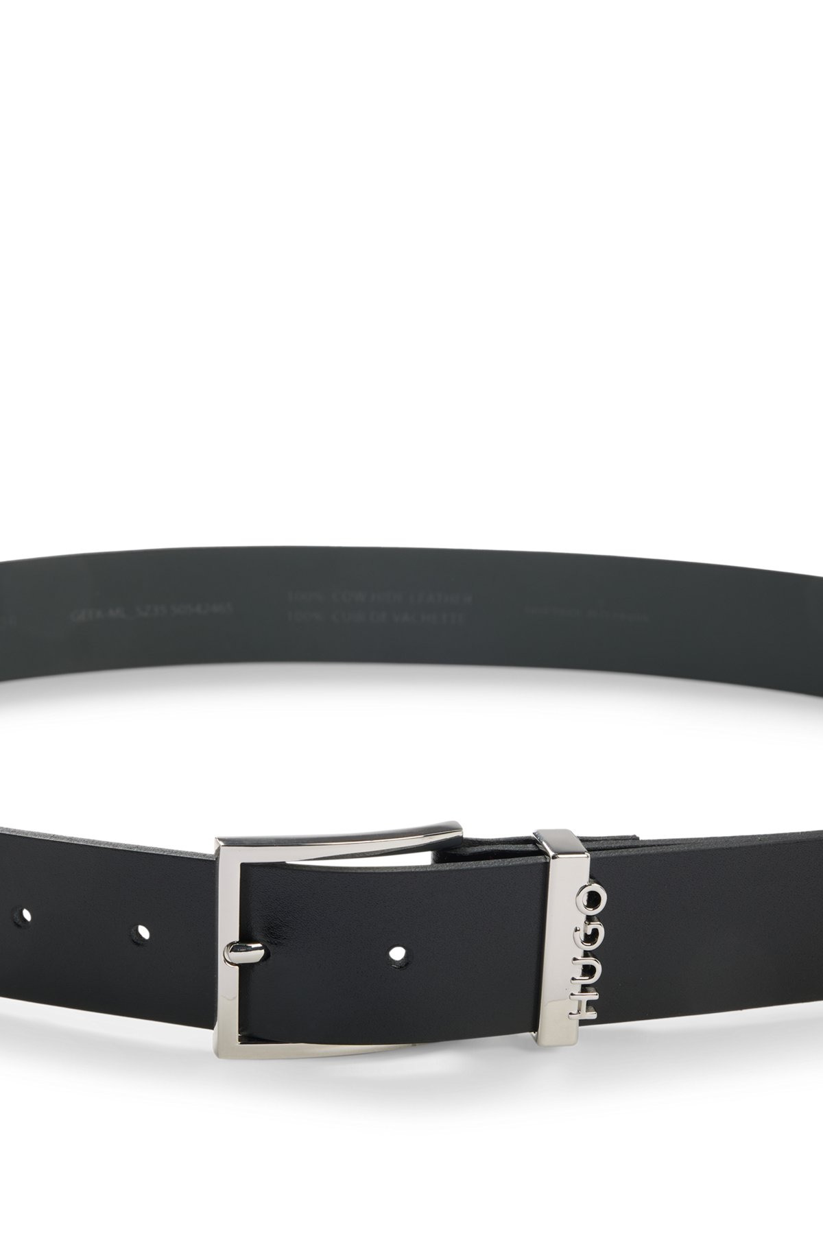 ITALIAN-LEATHER BELT WITH LOGO-TRIMMED KEEPER - 4