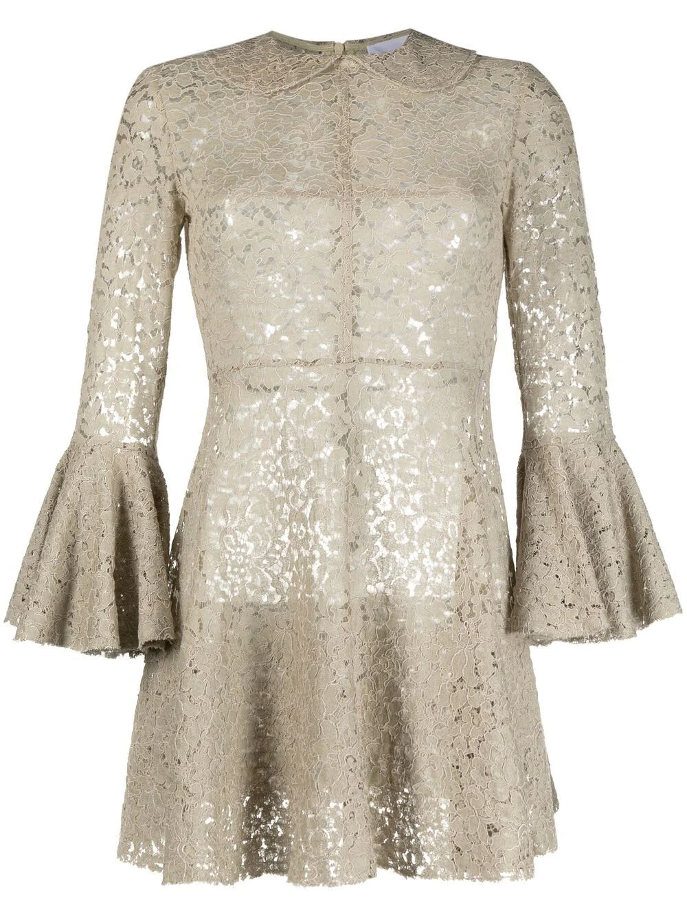 floral-lace mini dress - 1