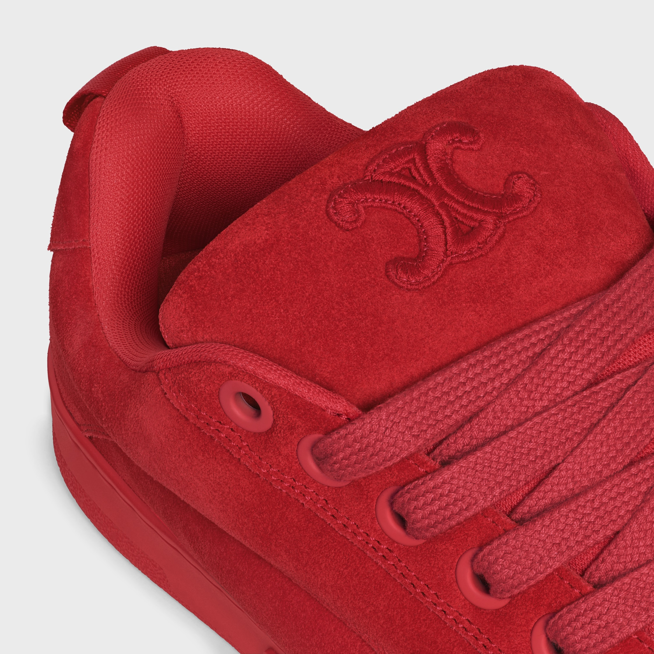 CELINE HUNTINGTON LOW LACE-UP SNEAKER IN SUEDE CALFSKIN AND MESH - 5