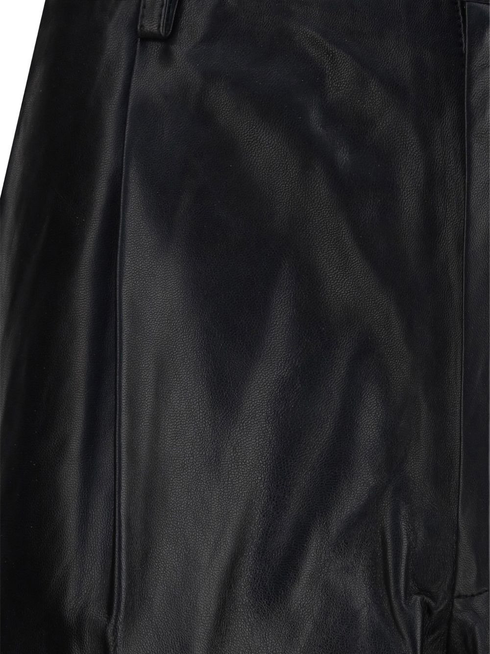 pleated leather shorts - 3