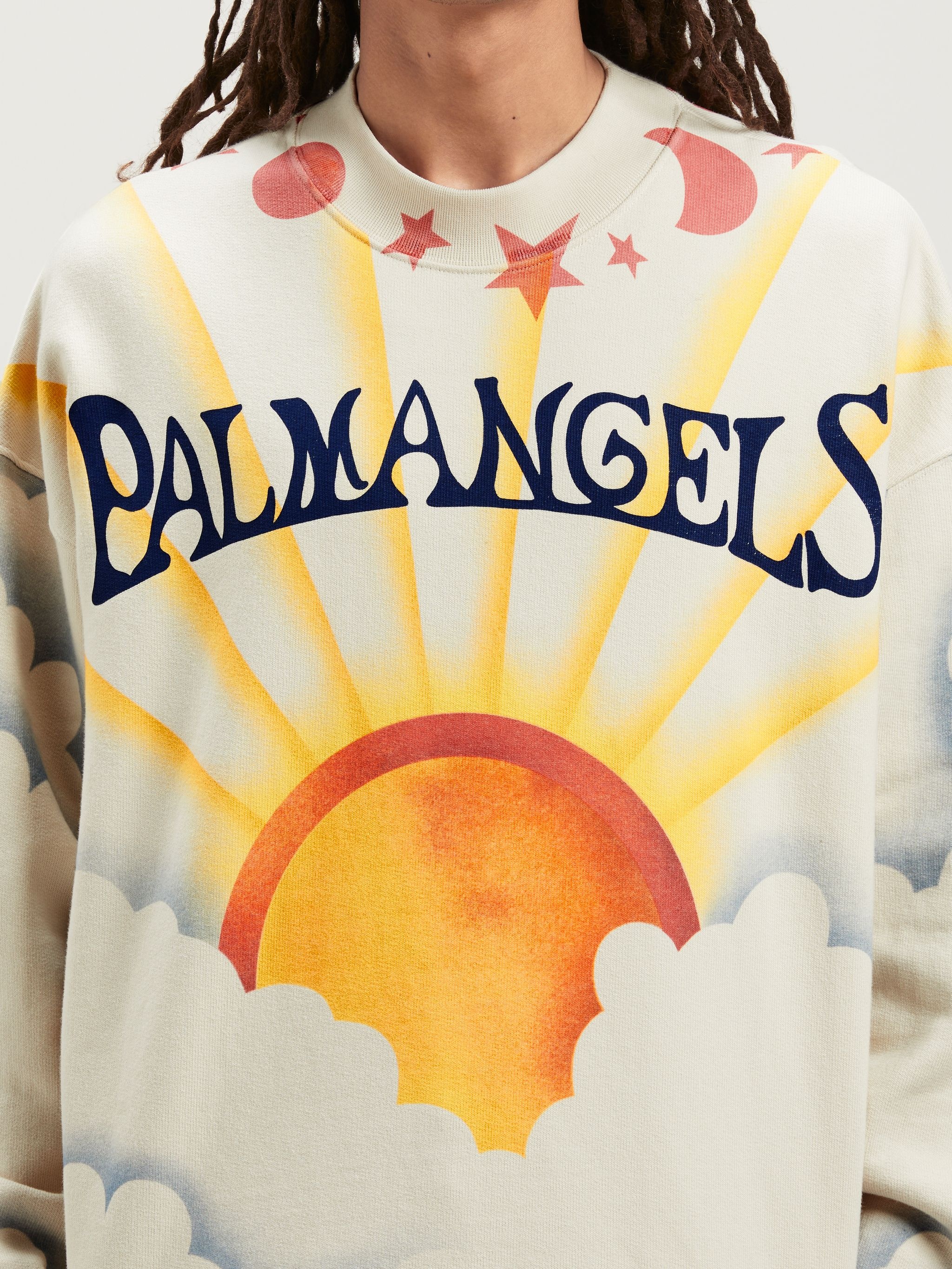 唯一無二の個性を纏う【Off White】Palm Sunrise Crewneck Palm Angels Off-White Palm Sunrise Sweatshirt Palm Angels