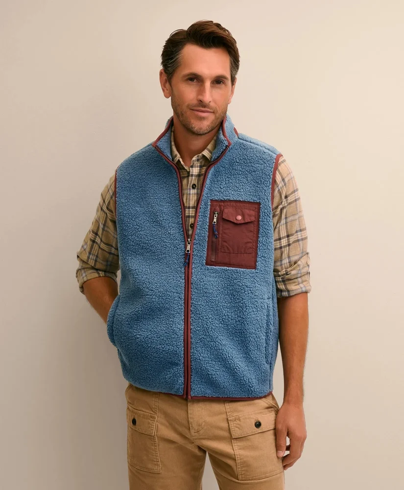 Teddy Fleece Full-Zip Vest - 1