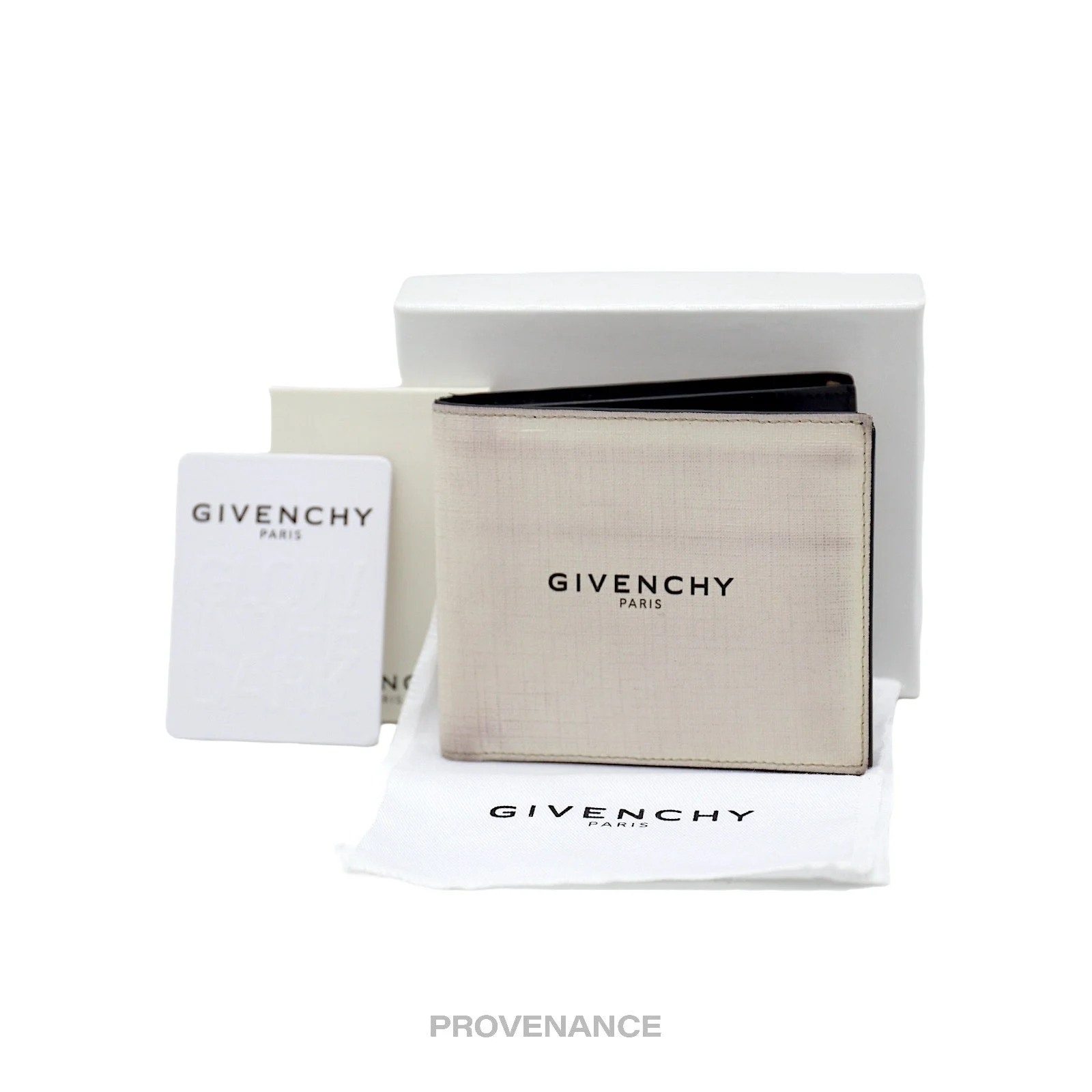 Givenchy Glow In The Dark 8CC Bifold Wallet - White Black - 1